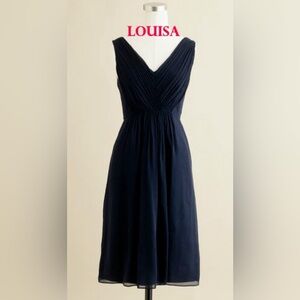 J.CREW “Louisa” Silk Navy Dress - size 8